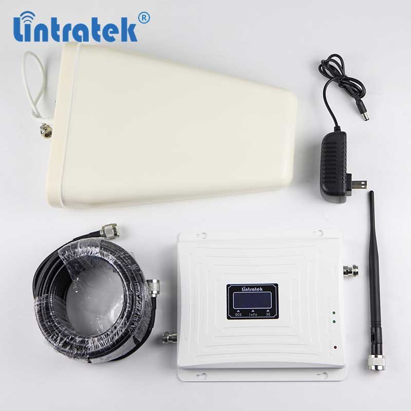 Lintratek Wholesale Triple Band 4g signal amplifier 800 1800 2100Mhz 4G Mobile phone signal boosters cellular gsm repeater